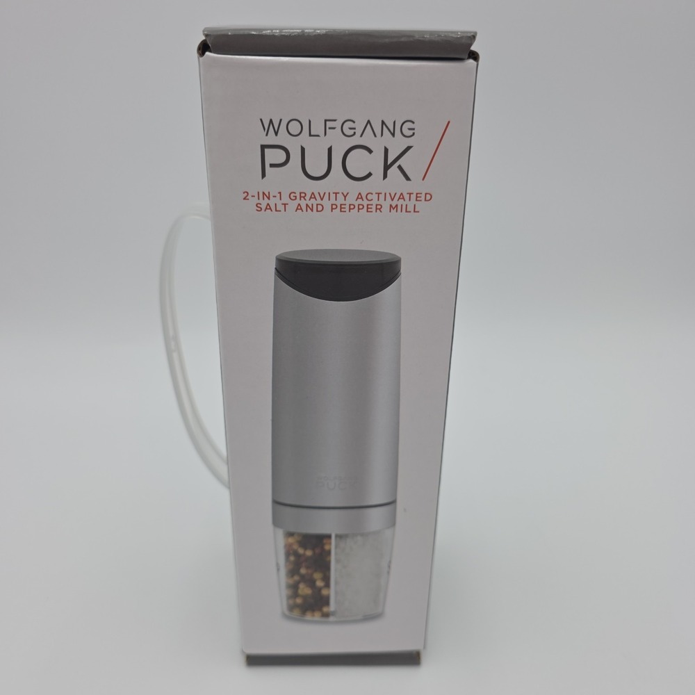 Wolfgang Puck 2-in-1 Gravity Activated Salt and Pepper Mill Adjustable